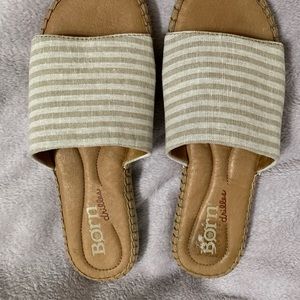 EUC Born Espadrille Slide Sandals